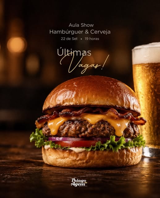 Post: Aula show Hambúrguer & Cerveja, últimas vagas
